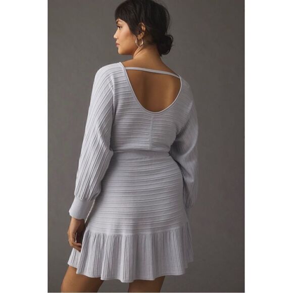 NEW Daily Practice by Anthropologie Long-Sleeve Flare Sweater Mini Dress Plus 1X - Picture 3 of 8